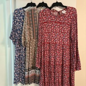 THREE Knox Rose Floral Midi Dresses